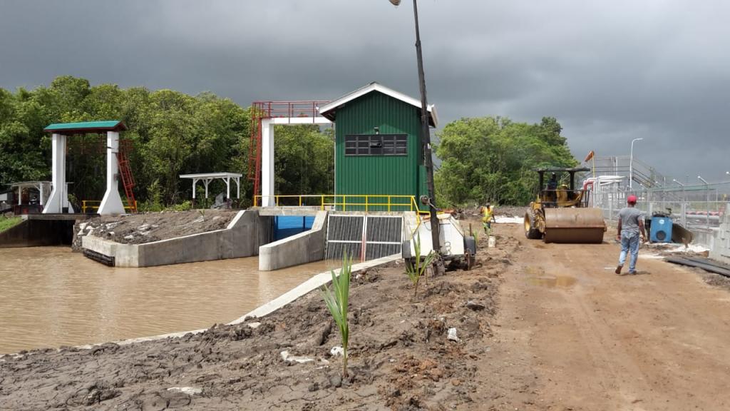 Ongoing Road Works and pump station
